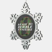 Enneagramのタイプ8おもしろいな雪片のオーナメント スノーフレークピューターオーナメント (右)