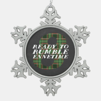 Enneagramのタイプ8おもしろいな雪片のオーナメント スノーフレークピューターオーナメント