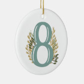 Enneagramのタイプ8花柄のクリスマスのオーナメント セラミックオーナメント (右)