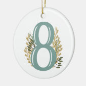 Enneagramのタイプ8花柄のクリスマスのオーナメント セラミックオーナメント (左)