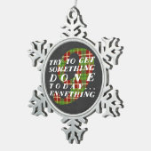 Enneagramのタイプ9おもしろいな雪片のオーナメント スノーフレークピューターオーナメント (右)