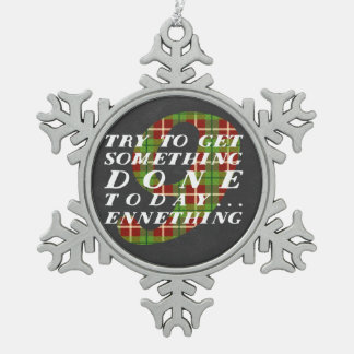 Enneagramのタイプ9おもしろいな雪片のオーナメント スノーフレークピューターオーナメント