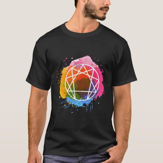 Enneagram水彩画 Tシャツ (正面)