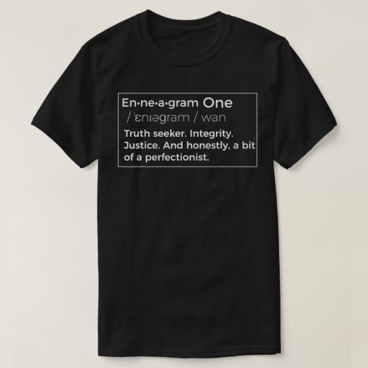 Enneagram製簡単辞書定義パラパラ Tシャツ (デザイン正面)