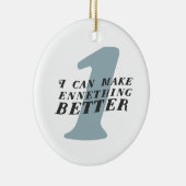 Enneagram 1匹のおもしろいなクリスマスのオーナメント セラミックオーナメント (右)