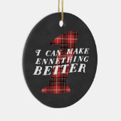 Enneagram 1匹のおもしろいなクリスマスのテーマのオーナメント セラミックオーナメント (右)