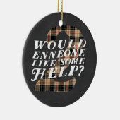 Enneagram 2のクリスマスのテーマのオーナメント セラミックオーナメント (右)