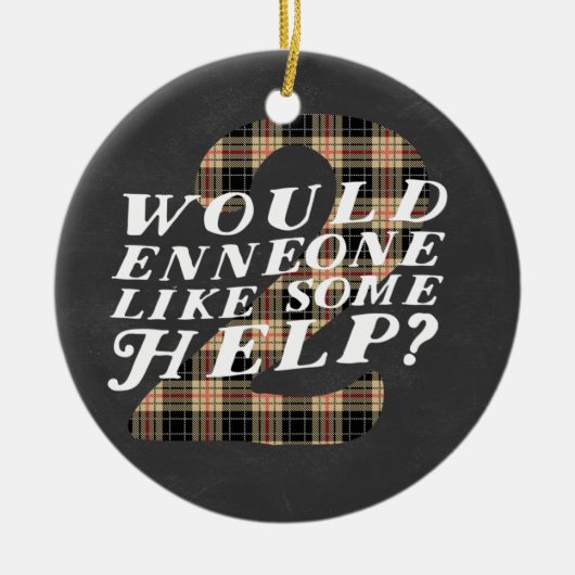 Enneagram 2のクリスマスのテーマのオーナメント セラミックオーナメント (正面)