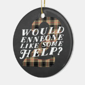 Enneagram 2のクリスマスのテーマのオーナメント セラミックオーナメント (左)