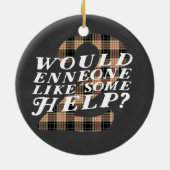 Enneagram 2のクリスマスのテーマのオーナメント セラミックオーナメント (裏面)