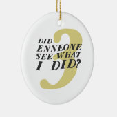 Enneagram 3のおもしろいなクリスマスのオーナメント セラミックオーナメント (右)