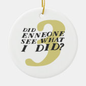 Enneagram 3のおもしろいなクリスマスのオーナメント セラミックオーナメント (正面)