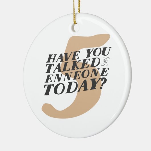 Enneagram 5のおもしろいなクリスマスのオーナメント セラミックオーナメント (左)