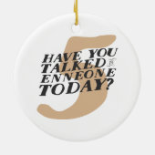 Enneagram 5のおもしろいなクリスマスのオーナメント セラミックオーナメント (裏面)
