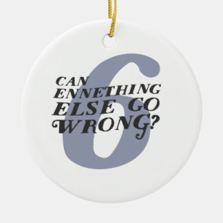 Enneagram 6のおもしろいなクリスマスのオーナメント セラミックオーナメント