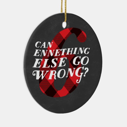 Enneagram 6のおもしろいなクリスマスのテーマのオーナメント セラミックオーナメント (右)