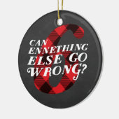 Enneagram 6のおもしろいなクリスマスのテーマのオーナメント セラミックオーナメント (左)