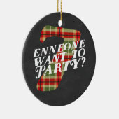 Enneagram 7のおもしろいなクリスマスのテーマのオーナメント セラミックオーナメント (右)