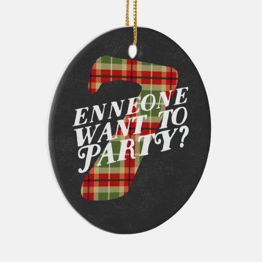 Enneagram 7のおもしろいなクリスマスのテーマのオーナメント セラミックオーナメント (右)