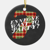 Enneagram 7のおもしろいなクリスマスのテーマのオーナメント セラミックオーナメント (正面)