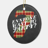 Enneagram 7のおもしろいなクリスマスのテーマのオーナメント セラミックオーナメント (左)