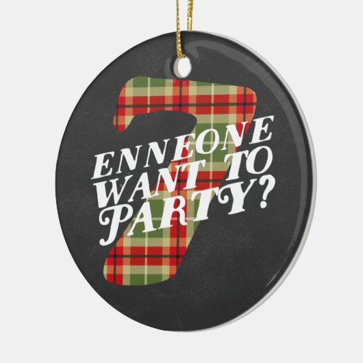 Enneagram 7のおもしろいなクリスマスのテーマのオーナメント セラミックオーナメント (左)