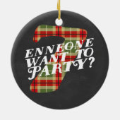 Enneagram 7のおもしろいなクリスマスのテーマのオーナメント セラミックオーナメント (裏面)