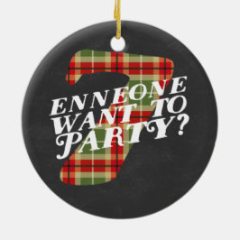 Enneagram 7のおもしろいなクリスマスのテーマのオーナメント セラミックオーナメント