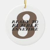 Enneagram 8のおもしろいなオーナメント セラミックオーナメント (正面)