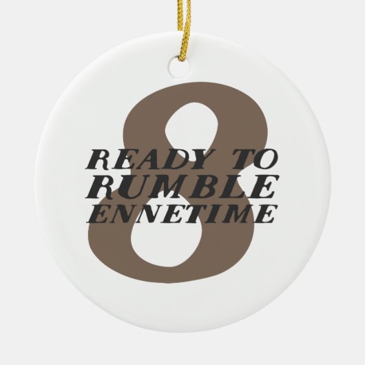 Enneagram 8のおもしろいなオーナメント セラミックオーナメント (正面)