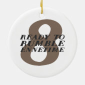 Enneagram 8のおもしろいなオーナメント セラミックオーナメント (裏面)