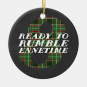 Enneagram 8のおもしろいなクリスマスのテーマのオーナメント セラミックオーナメント (正面)