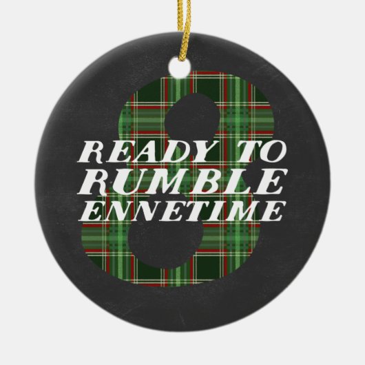 Enneagram 8のおもしろいなクリスマスのテーマのオーナメント セラミックオーナメント (正面)