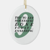 Enneagram 9のおもしろいなクリスマスのオーナメント セラミックオーナメント (右)