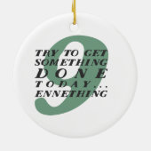 Enneagram 9のおもしろいなクリスマスのオーナメント セラミックオーナメント (裏面)