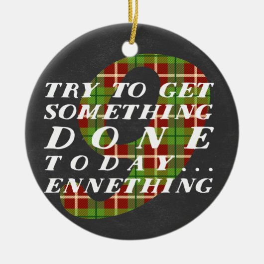 Enneagram 9のクリスマスのテーマのオーナメント セラミックオーナメント (正面)