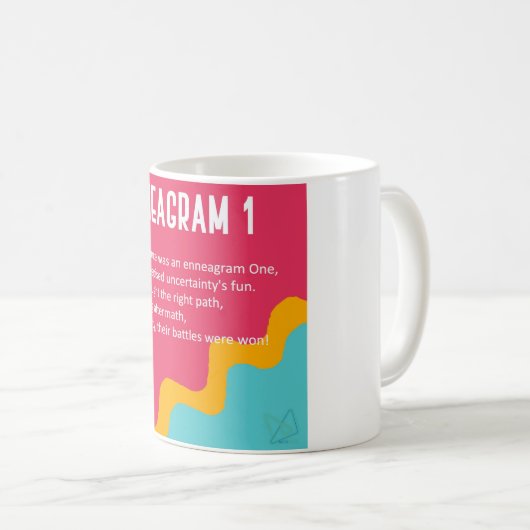 Enneagram Limerickコレクション – タイプ1コーヒーマグ コーヒーマグカップ (正面右)