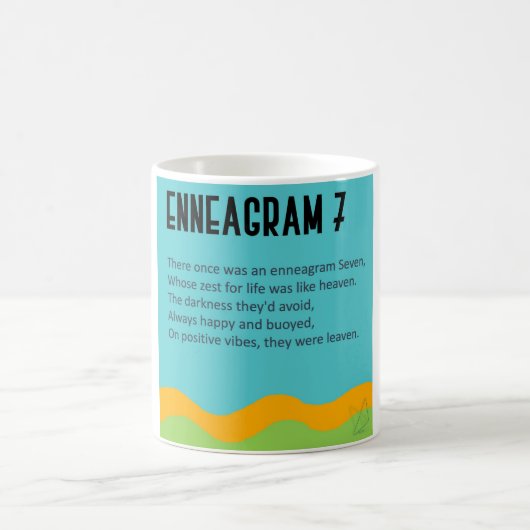 Enneagram Limerickコレクション – Type 7コーヒーマグ コーヒーマグカップ (中央)