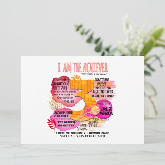 Enneagram Type 3 – 私がAchieever シーズンカード (スタンド正面)