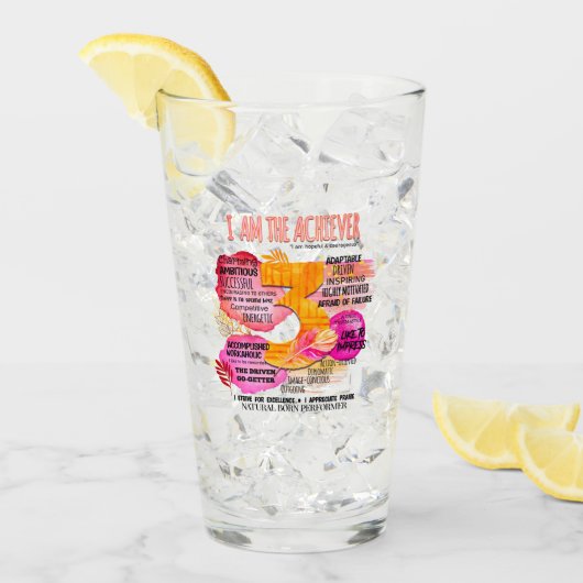 Enneagram Type 3 – 私がAchieever タンブラーグラス (アイス正面)