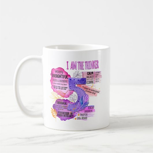 Enneagram Type 5 – 私は考え手である コーヒーマグカップ (左)