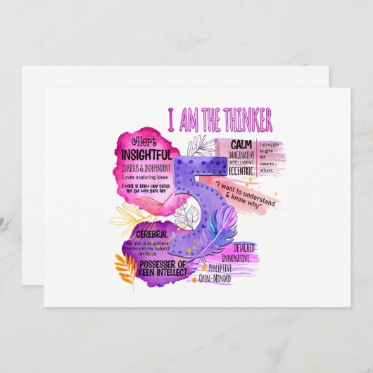 Enneagram Type 5 – 私は考え手である シーズンカード (正面/裏面)