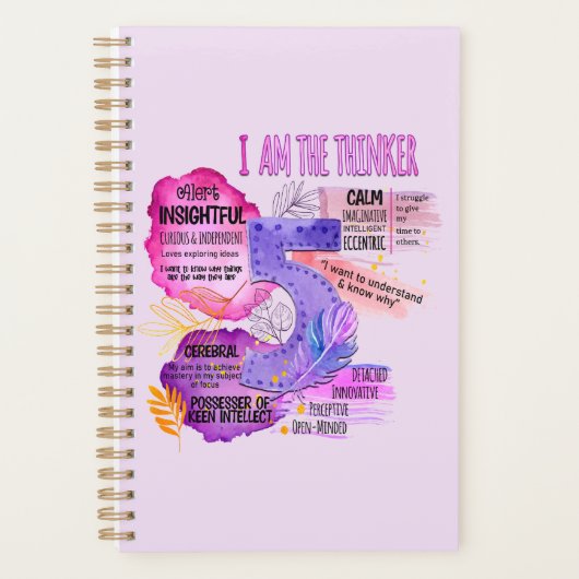 Enneagram Type 5 – 私は考え手である プランナー手帳 (正面)