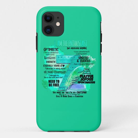 Enneagram Type 7 – 私は熱狂者である Case-Mate iPhoneケース (裏面)