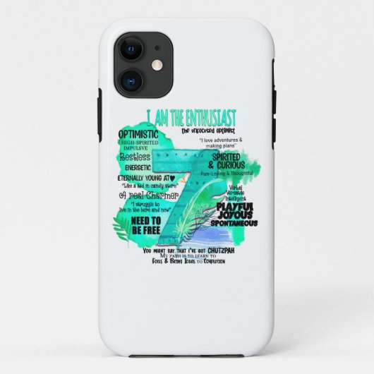 Enneagram Type 7 – 私は熱狂者である Case-Mate iPhoneケース (裏面)