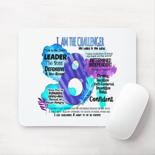 Enneagram Type 8 – 私が挑戦者 マウスパッド (マウス)