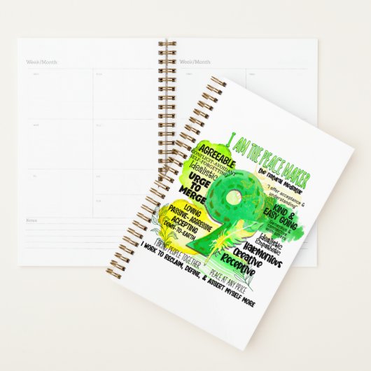 Enneagram Type 9 – 私は平和メーカー プランナー手帳 (ディスプレー)