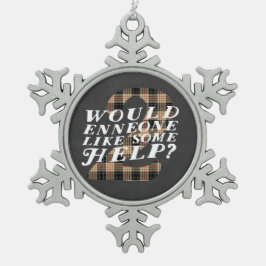 Ennegramのタイプ2のおもしろいな雪片のオーナメント スノーフレークピューターオーナメント