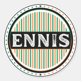 Ennis City Pride Emblem – Irish Identity ラウンドシール