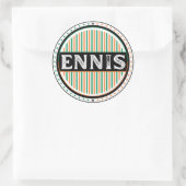 Ennis City Pride Emblem – Irish Identity ラウンドシール (バッグ)